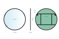 Зеркало ABBER Mond AG6201B без подсветки, металлическая рама, черный схема 3