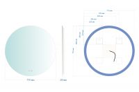 Зеркало ABBER Mond AG6203S-0.77 с подсветкой, сенсорный выключатель, диммер, датчик присутствия схема 3