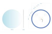 Зеркало ABBER Mond AG6203SL-1.0 с подсветкой, сенсорный выключатель, диммер схема 3