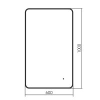 Зеркало ABBER See AG6102SCB с подсветкой, бесконтактный выключатель, диммер, черный схема 2 Зеркало ABBER See AG6102SCB с подсветкой, бесконтактный выключатель, диммер, черный схема 2