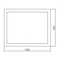 Зеркало ABBER See AG6107SL-1.0 с подсветкой, сенсорный выключатель, диммер схема 2