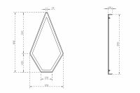 Зеркало для ванной ABBER Stein AS6611BR с подсветкой, коричневое схема 2