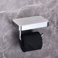 Бумагодержатель с полкой для телефона ABBER Westen AA1730 хром схема 3