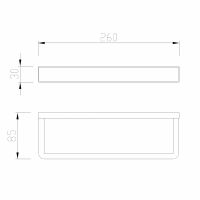 Полотенцедержатель ABBER Westen AA1753G золото матовое схема 2