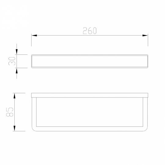 Полотенцедержатель ABBER Westen AA1753G золото матовое схема 2