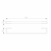 Полотенцедержатель ABBER Westen AA1754B черный матовый схема 2 Полотенцедержатель ABBER Westen AA1754B черный матовый схема 2