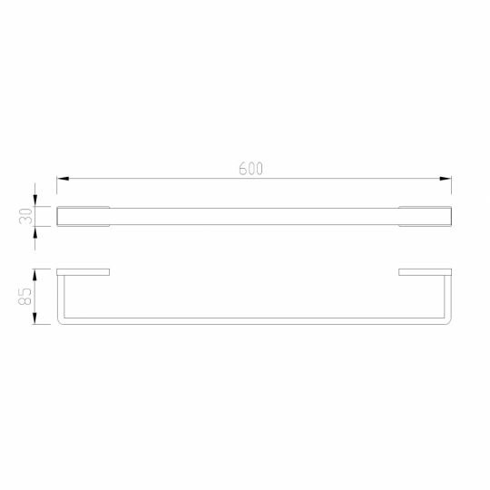 Полотенцедержатель ABBER Westen AA1754G золото матовое схема 2