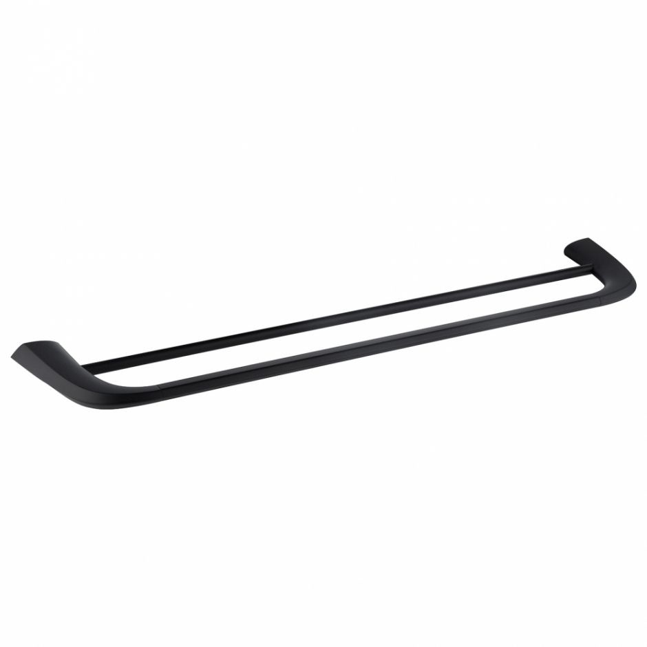 Изображение Полотенцедержатель двойной ABBER Nord AA1553B черный матовый