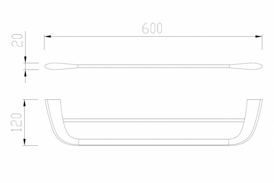 Полотенцедержатель двойной ABBER Nord AA1553B черный матовый ФОТО