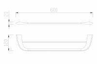 Полотенцедержатель двойной ABBER Nord AA1553B черный матовый схема 2