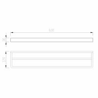 Полотенцедержатель двойной ABBER Westen AA1756 хром схема 2