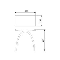 Стульчик для ванной ABBER Stein AS1639 белый матовый схема 2