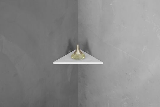 Угловая полочка для ванной комнаты ABBER Stein AS1652L белая матовая схема 3 Угловая полочка для ванной комнаты ABBER Stein AS1652L белая матовая схема 3