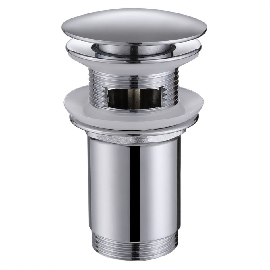 Изображение Донный клапан ABBER AF0010 с переливом, клик-клак, хром