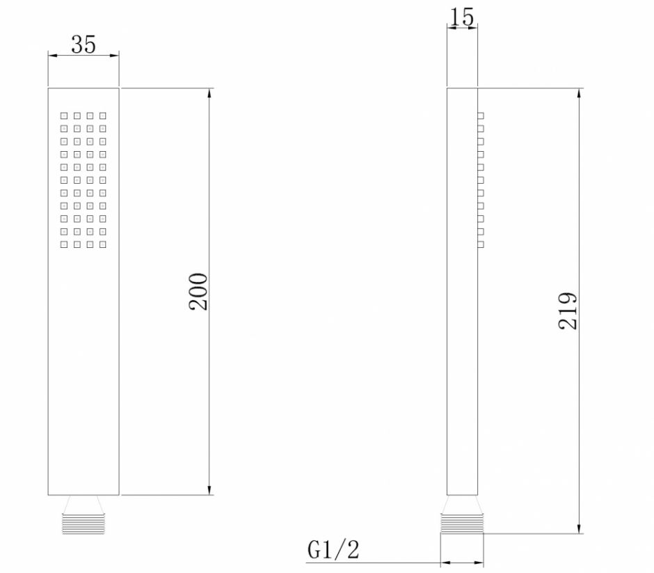 Душевая лейка ABBER AF0050 латунь, хром ФОТО