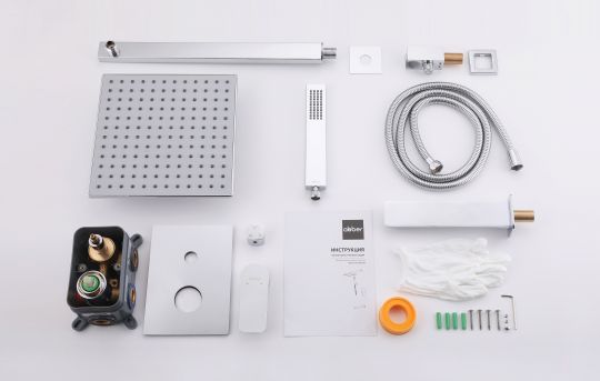 Душевая система ABBER Weiss Insel AF8017 скрытого монтажа с изливом, хром схема 3