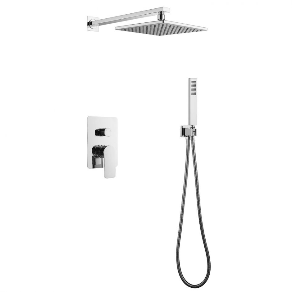 Изображение Душевая система ABBER Weiss Insel AF8018 скрытого монтажа без излива, хром