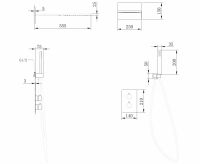 Душевая система ABBER Weiss Insel AF8052 скрытого монтажа без излива, термостат, хром схема 2
