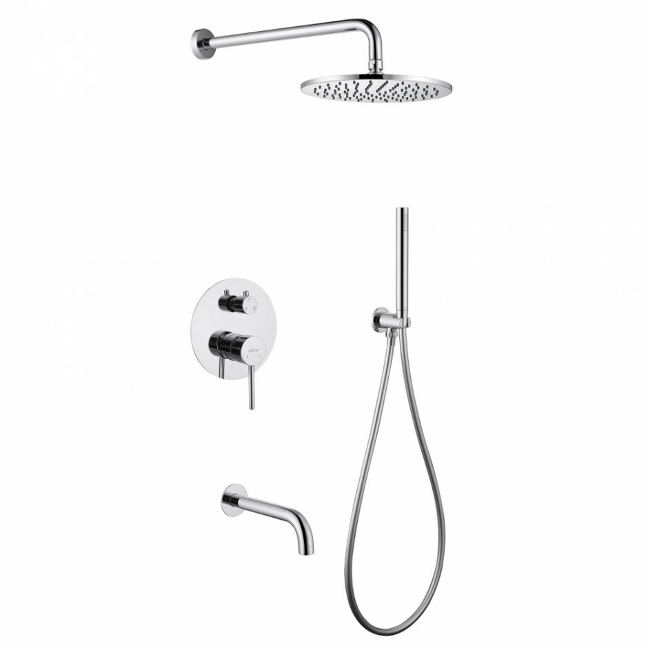 Изображение Душевая система ABBER Wasser Kreis AF8117 скрытого монтажа с изливом, хром