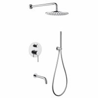 Душевая система ABBER Wasser Kreis AF8117 скрытого монтажа с изливом, хром схема 1