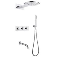 Душевая система ABBER Wasser Kreis AF8150 скрытого монтажа с изливом, термостат, хром схема 1