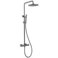 Душевая стойка ABBER Wasser Kreis AF8160NGL с термостатом без излива, никель схема 1