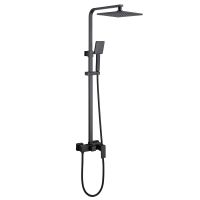 Душевая стойка ABBER Daheim AF8220B без излива, черная матовая схема 1