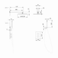 Душевая система ABBER Daheim AF8251NG скрытого монтажа без излива, термостат, никель схема 2 Душевая система ABBER Daheim AF8251NG скрытого монтажа без излива, термостат, никель схема 2
