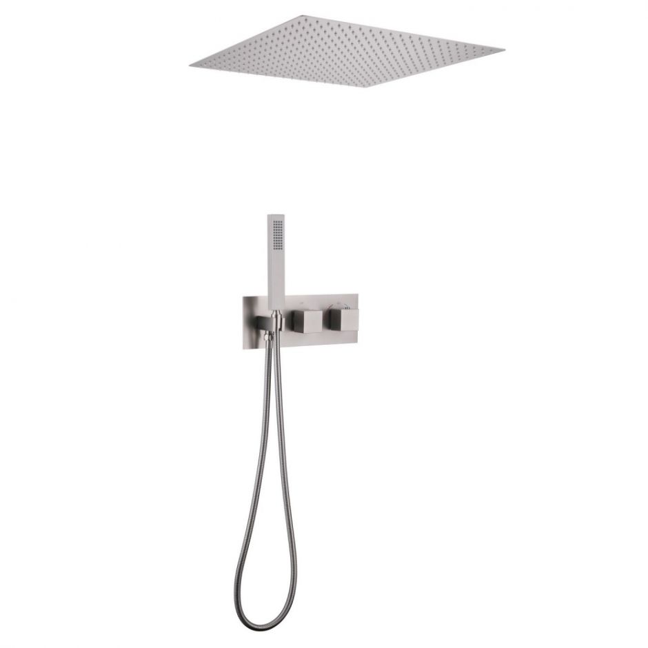 Душевая система ABBER Daheim AF8255SP скрытого монтажа без излива, термостат, сатин