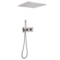 Душевая система ABBER Daheim AF8255SP скрытого монтажа без излива, термостат, сатин схема 1