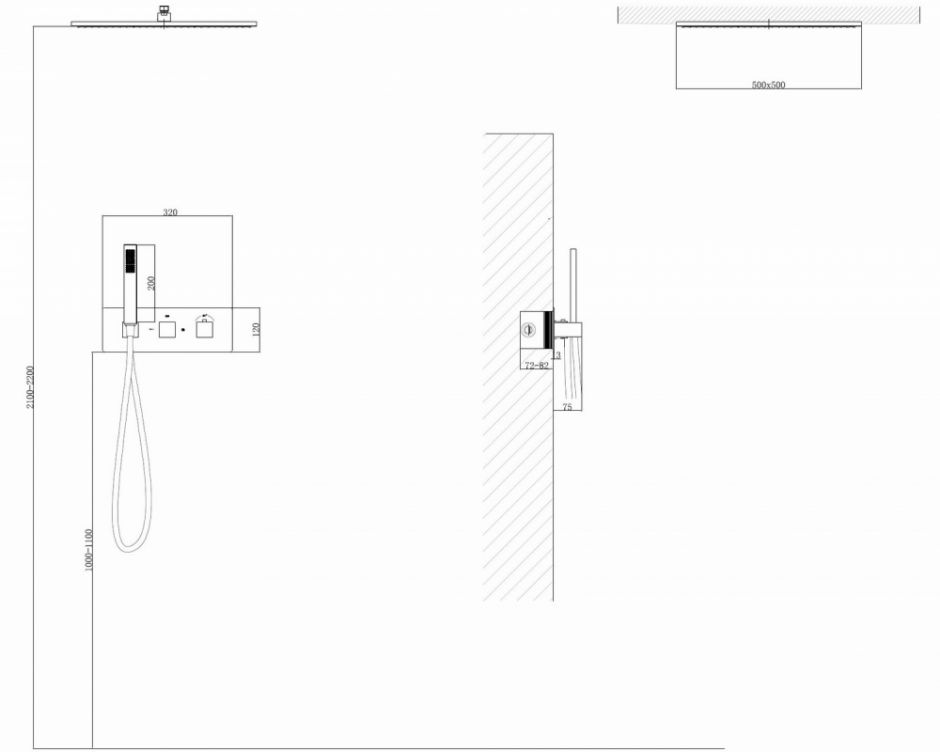Душевая система ABBER Daheim AF8255SP скрытого монтажа без излива, термостат, сатин ФОТО