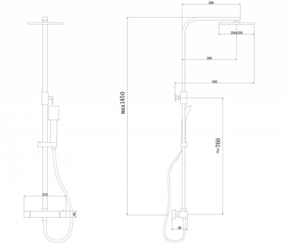 Душевая стойка ABBER Daheim AF8260WL с термостатом без излива, белый матовый ФОТО