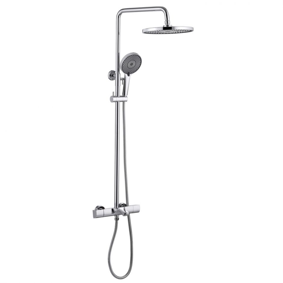 Изображение Душевая стойка ABBER Thermostat AF8516L с термостатом и изливом, хром