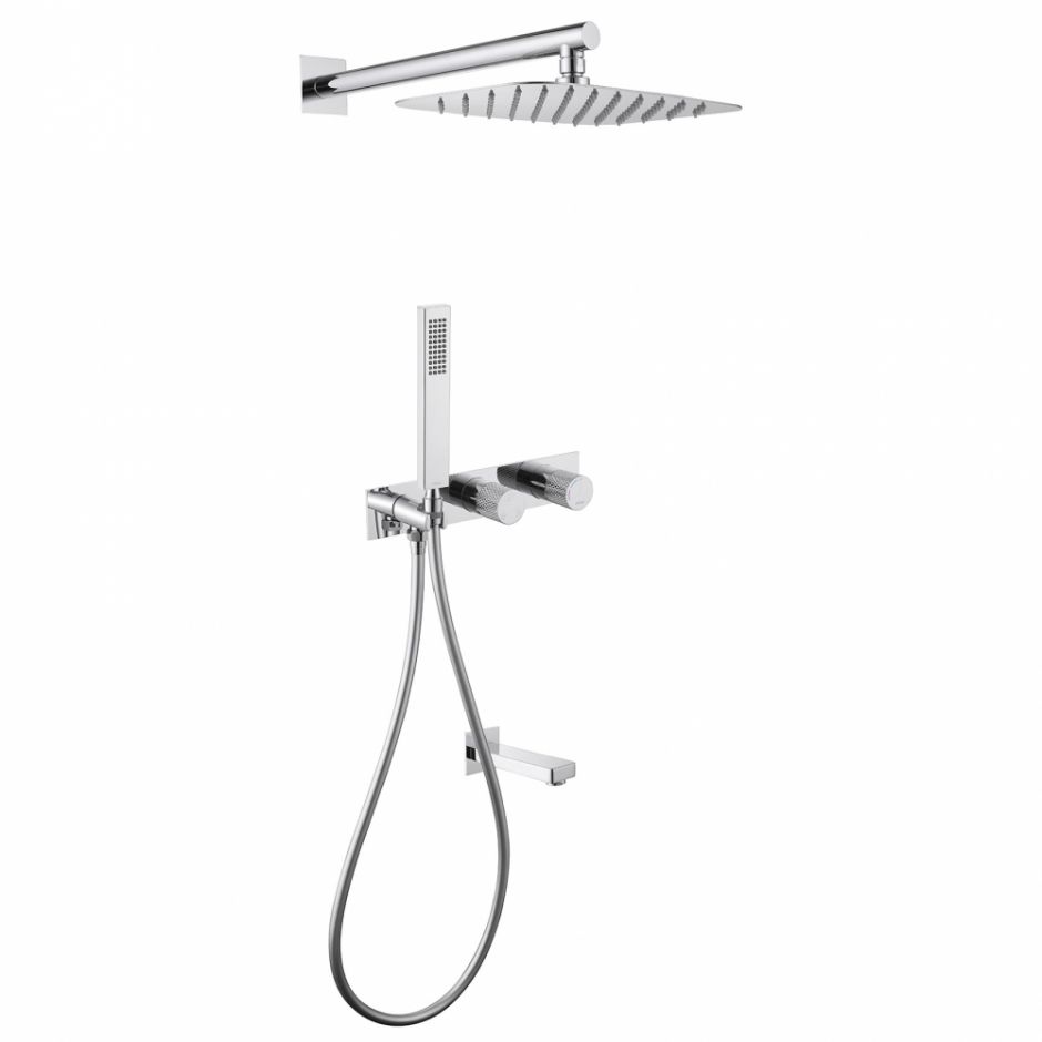 Изображение Душевая система ABBER Rund AF8717 скрытого монтажа с изливом, хром