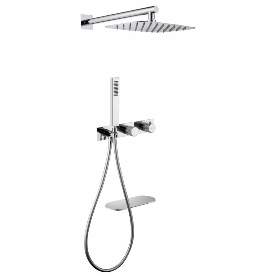 Изображение Душевая система ABBER Rund AF8750 скрытого монтажа с изливом, термостат, хром