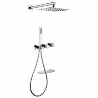 Душевая система ABBER Rund AF8750 скрытого монтажа с изливом, термостат, хром схема 1