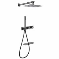 Душевая система ABBER Rund AF8750NG скрытого монтажа с изливом, термостат, никель схема 1