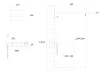 Душевая система ABBER Rund AF8752B скрытого монтажа без излива, термостат, черная матовая схема 2