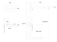 Душевая система ABBER Rund AF8752G скрытого монтажа без излива, термостат, золото матовое схема 2
