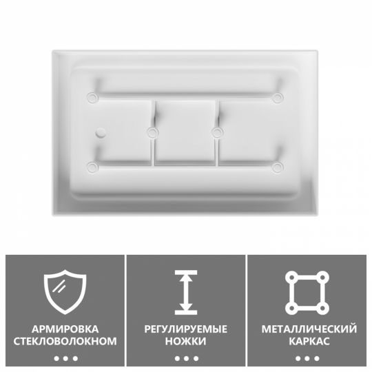 Душевой поддон ABBER AD3C097 90х70 прямоугольный, акриловый, белый схема 5