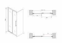 Душевая дверь ABBER Schwarzer Diamant AG30170H 170 см схема 2