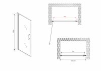Душевая дверь ABBER Sonnenstrand AG04080B 80 см схема 2