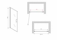 Душевая дверь ABBER Sonnenstrand AG04090B 90 см схема 2 Душевая дверь ABBER Sonnenstrand AG04090B 90 см схема 2