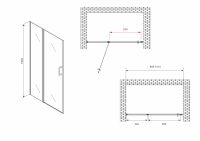 Душевая дверь ABBER Sonnenstrand AG04100BS 100 см схема 2