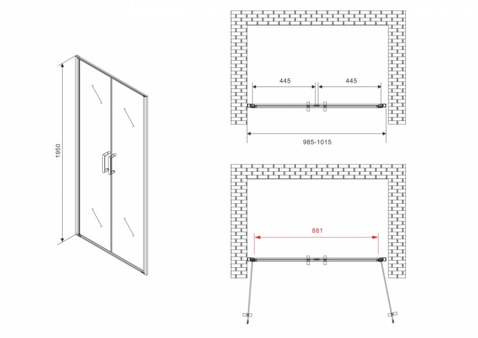 Душевая дверь ABBER Sonnenstrand AG04100C 100 см ФОТО