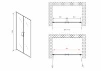 Душевая дверь ABBER Sonnenstrand AG04100C 100 см схема 2