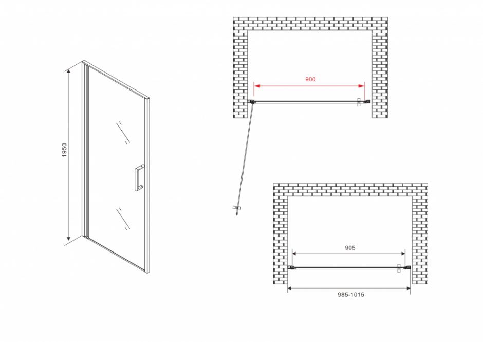 Душевая дверь ABBER Sonnenstrand AG04100M 100 см ФОТО