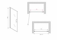 Душевая дверь ABBER Sonnenstrand AG04100M 100 см схема 2