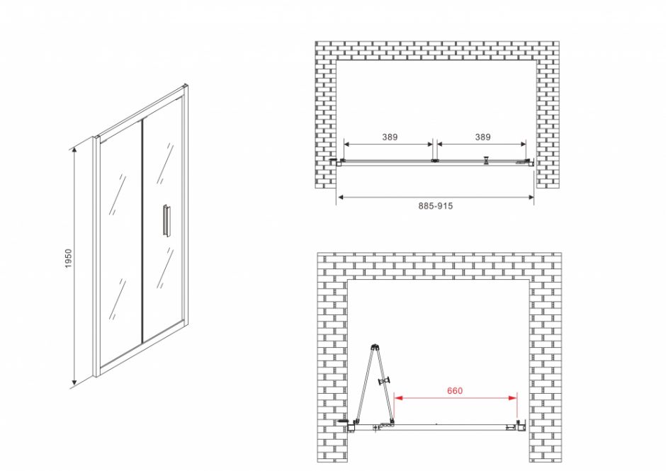 Душевая дверь ABBER Sonnenstrand AG07090 90 см ФОТО