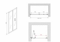 Душевая дверь ABBER Sonnenstrand AG07120B 120 см схема 2 Душевая дверь ABBER Sonnenstrand AG07120B 120 см схема 2